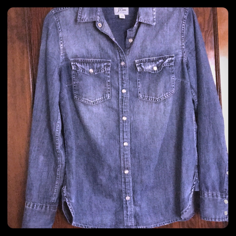 Denim button down